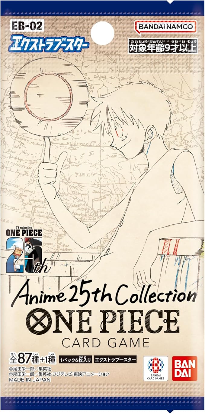 One Piece EB-02 Booster Pack Bandai Namco Anime 25th Collection One Piece Card Game Japanese Packs 2025 KrystalKollectz Bandai Card Games Luffy