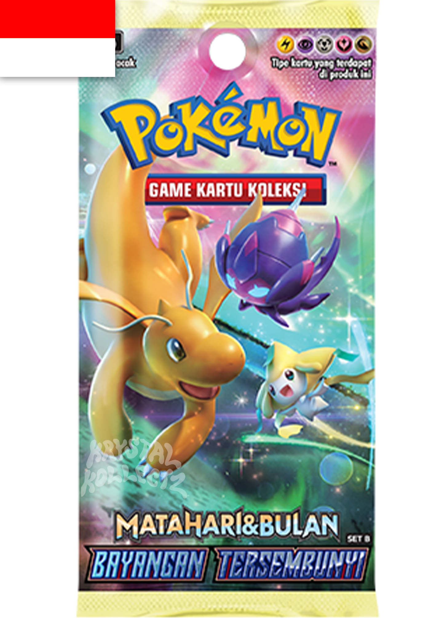 Bayangan Tersembunyi Set B Pokemon Booster Box KrystalKollectz Hidden Shadow Dragonite Jirachi Indonesian Indonesia 2019 Game Kartu Koleksi New Sealed authentic