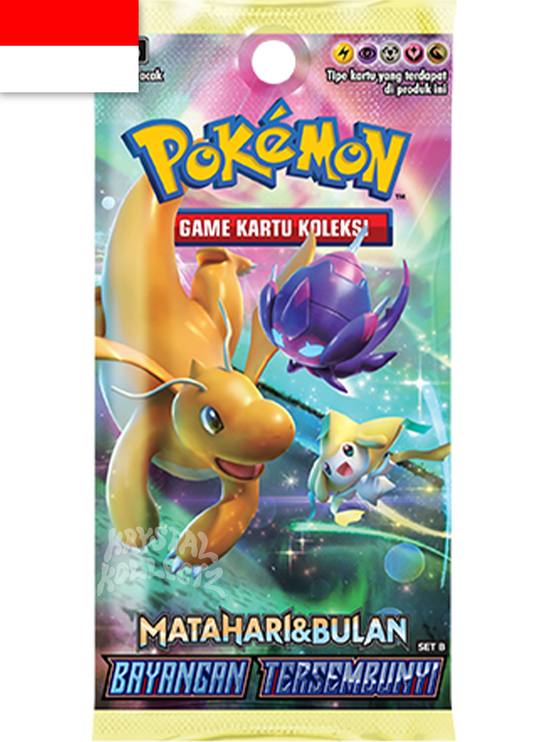 Bayangan Tersembunyi Set B Pokemon Booster Box KrystalKollectz Hidden Shadow Dragonite Jirachi Indonesian Indonesia 2019 Game Kartu Koleksi New Sealed authentic