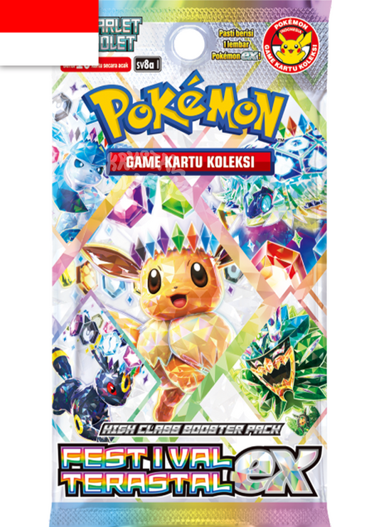 Festival Terastal ex Pokemon Booster Box Indonesia Scarlet & Violet 2025 KrystalKollectz PNG Image sv8a I IDN ID Indonesian