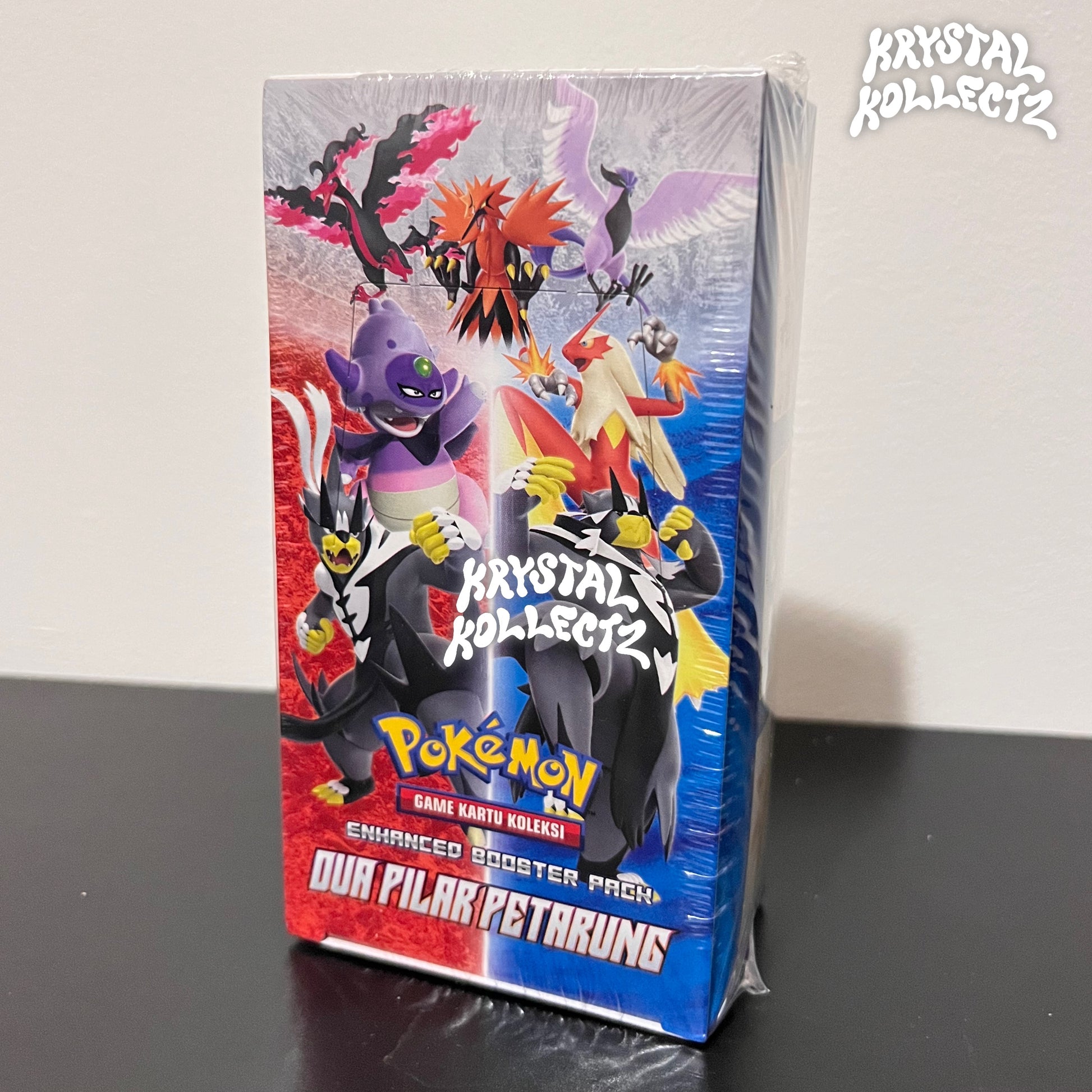 Dua Pilar Petarung Pokemon Booster Box Indonesian KrystalKollectz Sword & Shield sealed authentic Indonesia version Game Kartu Koleksi Enhanced Booster Pack Matchless Fighters