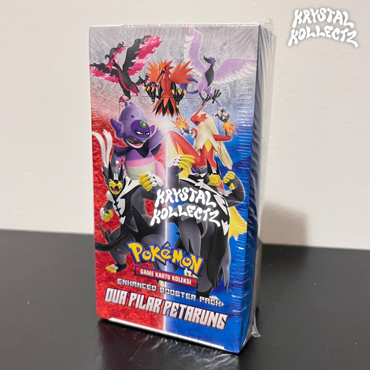 Dua Pilar Petarung Pokemon Booster Box Indonesian KrystalKollectz Sword & Shield sealed authentic Indonesia version Game Kartu Koleksi Enhanced Booster Pack Matchless Fighters