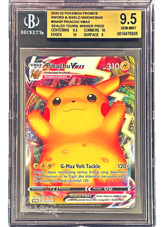 Pikachu VMAX - Pokemon 2021 Indonesia Tournament Promo - BGS 9.5