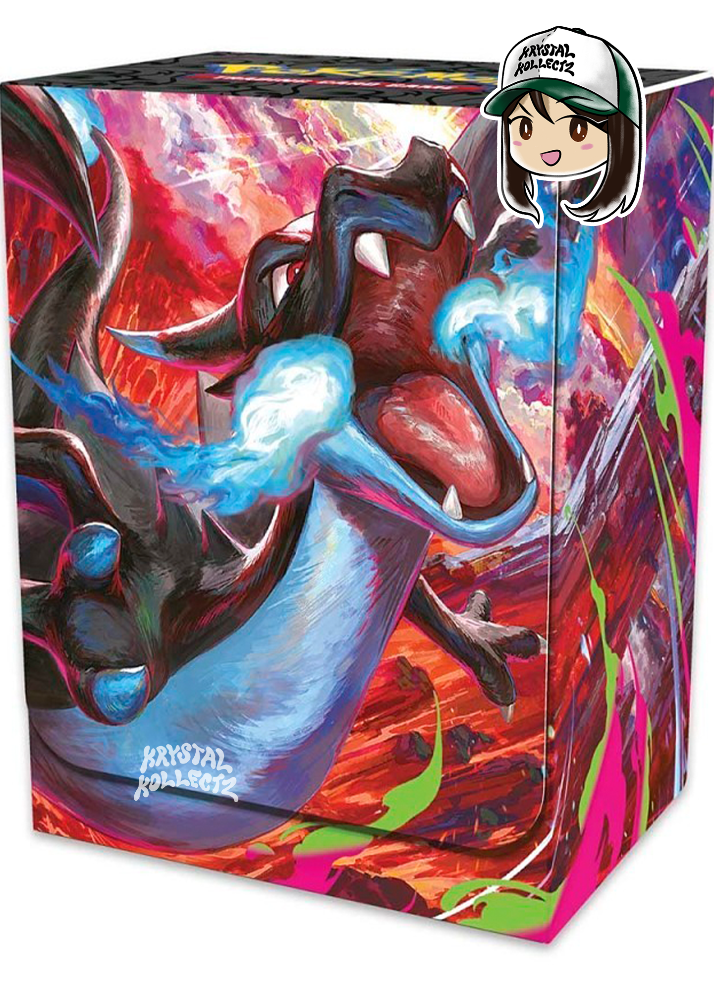 Mega Charizard X - Pokemon Deck Box Phantasmal Flames | KrystalKollectz Mega Charizard X - Pokemon Deck Box Phantasmal Flames | KrystalKollectz