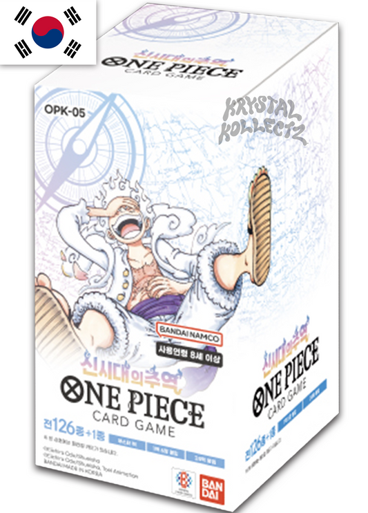 One Piece OPK-05 Card Game TCG Booster Box Korean version Korea SK KR  KrystalKollectz Luffy Bandai Namco 원피스 Awakening of the New Era Booster Pack