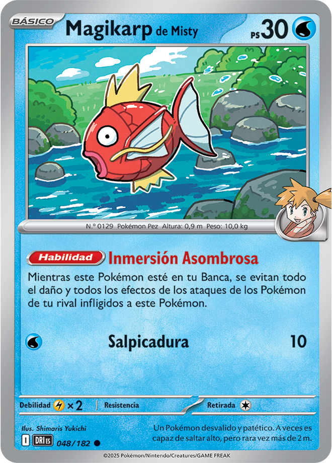 Misty's Magikarp - Destined Rivals Pokemon Card - Latin American Spanish Misty's Magikarp - Destined Rivals Pokemon Card - Latin American Spanish