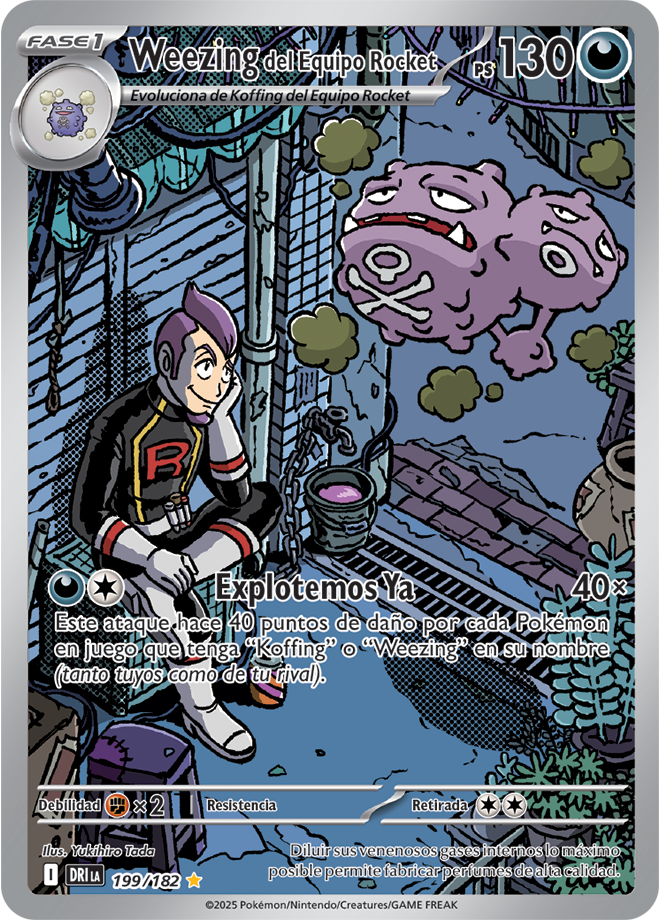 Team Rocket's Weezing IR - Destined Rivals Pokemon Card 199/182