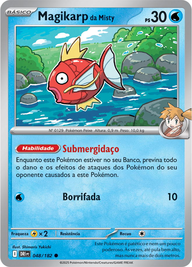 Pokemon Magikarp Da Misty 048/182 KrystalKollectz Destined Rivals Portuguese