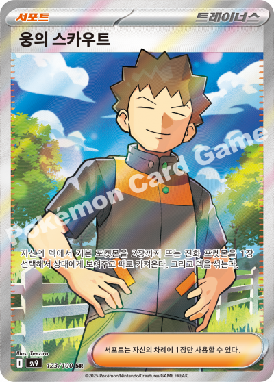 Brock SR Battle Partners Journey Together sv9 Pokemon Card 123/100 - Korean KrystalKollectz Teeziro 웅의 스카우트