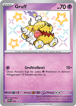 German Pokemon card Gruff Shiny
Greavard KrystalKollectz Web Store Germany Pokemon products 2025 Promo card Pokemon card singles Paldean Fates booster pack