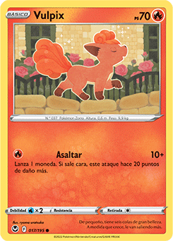 Vulpix C Silver Tempest Pokemon Card 017/195 Spanish