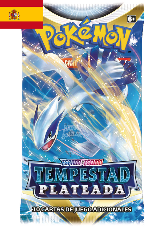 Silver Tempest Pokemon Booster Pack Spanish Pokemon cards Spain version Español KrystalKollectz web store Lugia Tempestad Plateada