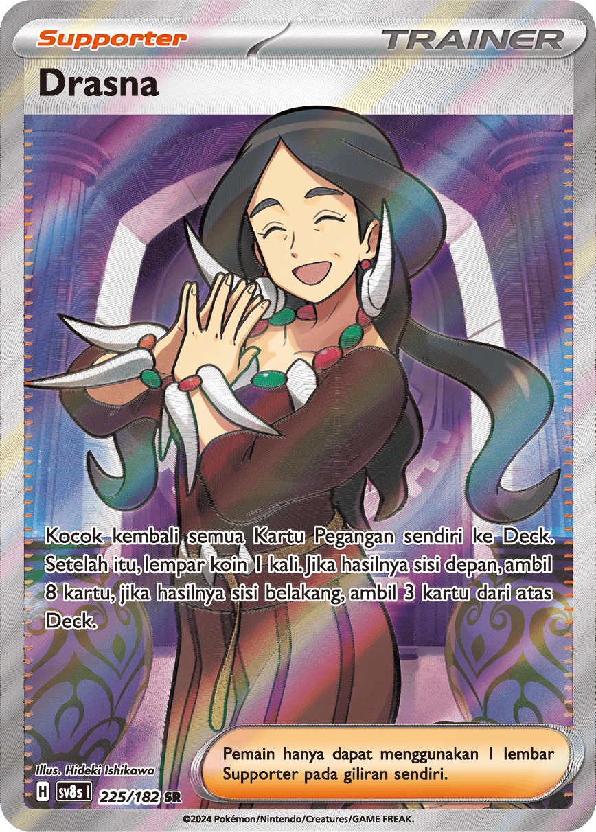 Drasna SR - Pokemon Card 225/182 Stellar Lightning Strike - Indonesian