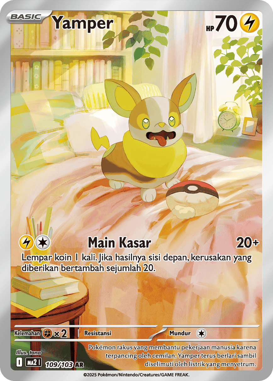 Yamper AR - Pokemon Card 109/103 Blue Flames - Indonesian