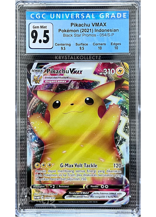 Pikachu VMAX - 2021 Indonesia Tournament Promo - CGC 9.5