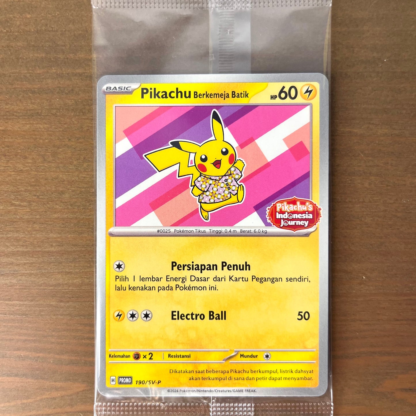 Pikachu wearing a Batik Promo - Pink - Indonesian