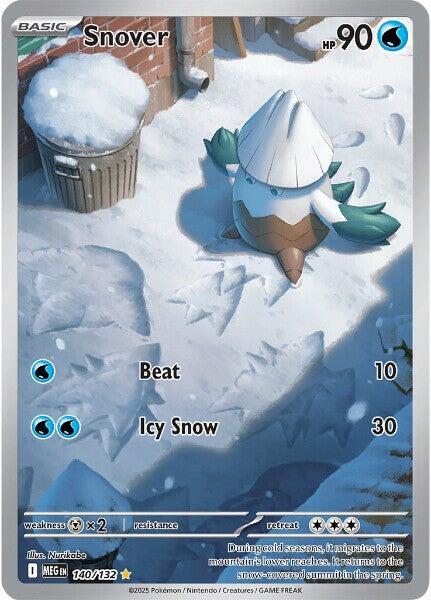 Snover AR Mega Evolution Pokemon Card MA1I 134/126 Indonesian KrystalKollectz 