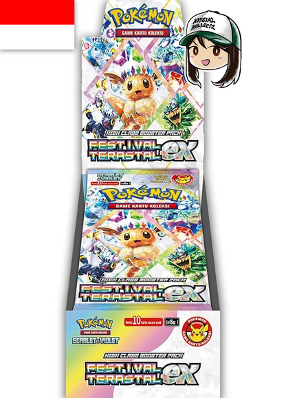 Festival Terastal ex Pokemon Booster Box Indonesia Scarlet & Violet 2025 KrystalKollectz PNG Image sv8a I IDN ID Indonesian 