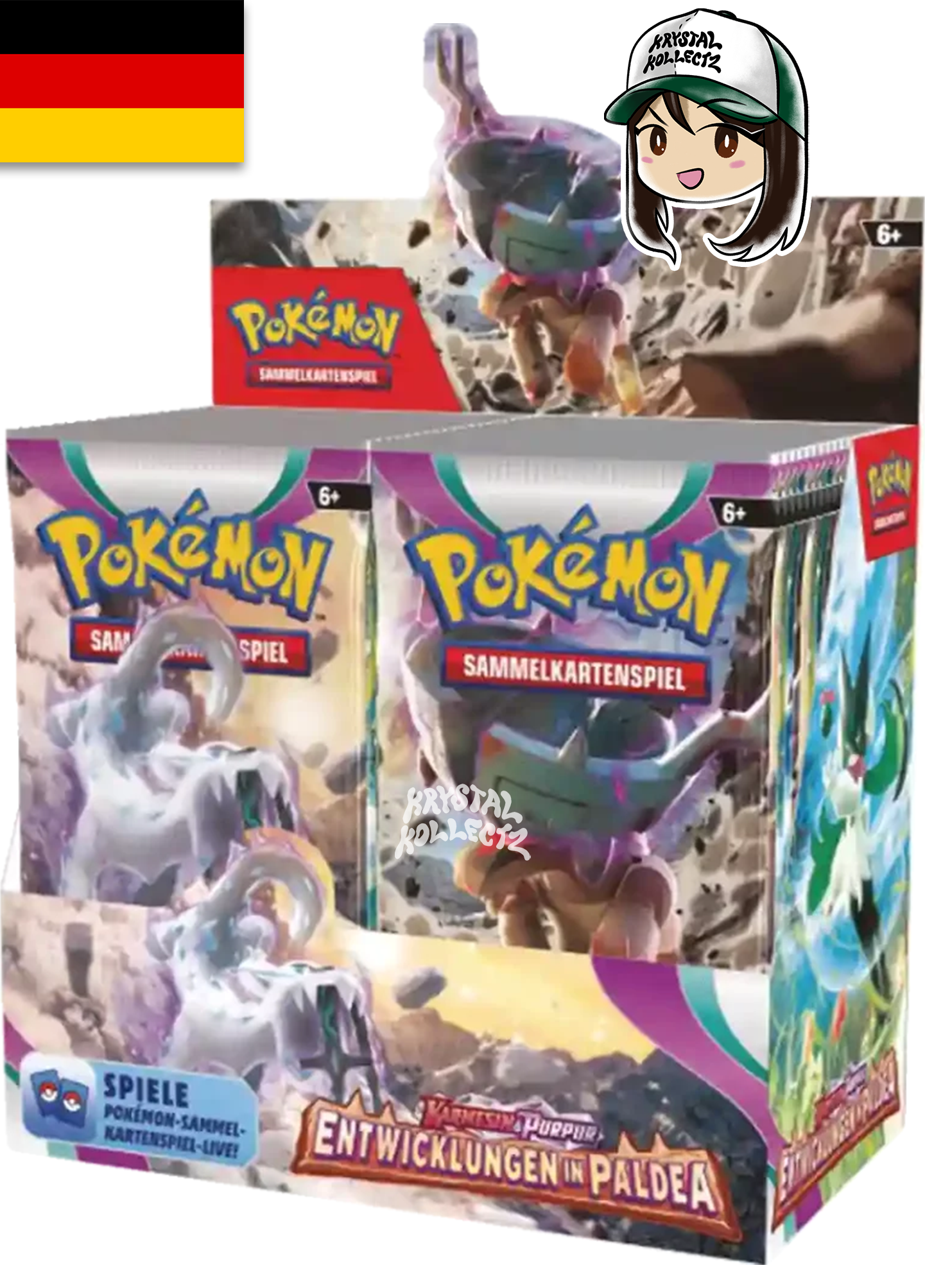 German Paldea Evolved Booster Box | Entwicklungen in Paldea Booster Box German Pokemon Cards Krystalkollectz