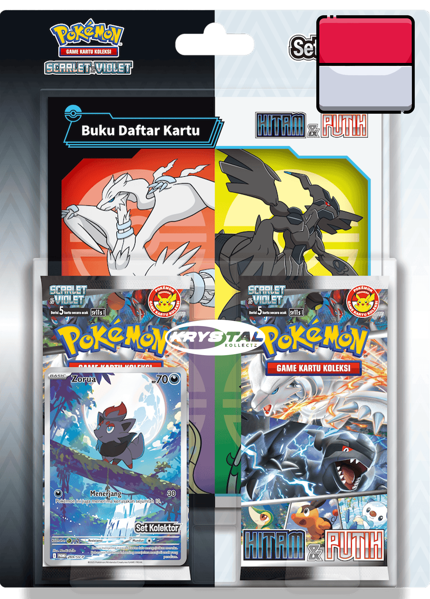 Black Bolt & White Flare Pokemon Blister Set Kolektor Indonesian Hitam & Putih KrystalKollectz Indonesia Pokemon cards store 