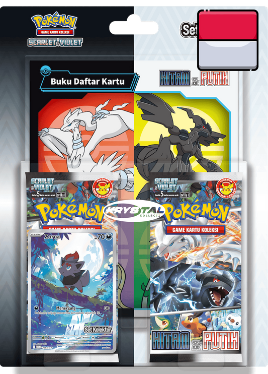 Black Bolt & White Flare Pokemon Blister Set Kolektor Indonesian Hitam & Putih KrystalKollectz Indonesia Pokemon cards store 
