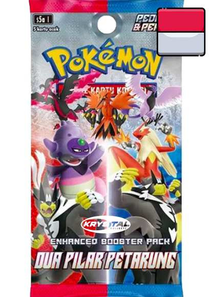 Dua Pilar Petarung Pokemon Booster Box Indonesian KrystalKollectz Sword & Shield sealed authentic Indonesia version Game Kartu Koleksi Enhanced Booster Pack Matchless Fighters 