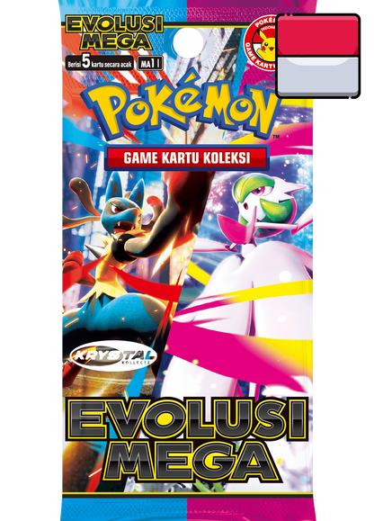 Pokemon Mega Evolution Indonesian Booster Box Mega Brave Mega Symphonia Lucario Evolusi Mega Indonesia version KrystalKollectz web store Game Kartu Koleksi ma1I Scarlet & Violet 