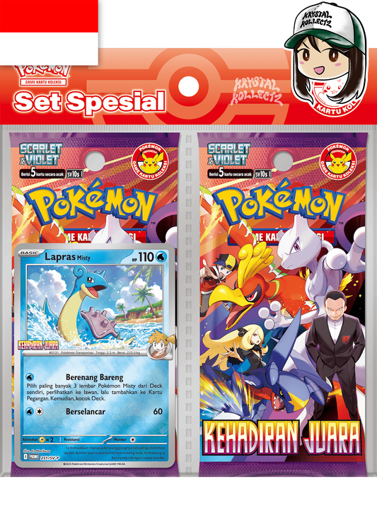 The Glory of Team Rocket Pokemon Indonesian set Destined Rivals Lapras Special Set Promo set Spesial Scarlet & Violet KrystalKollectz web store 