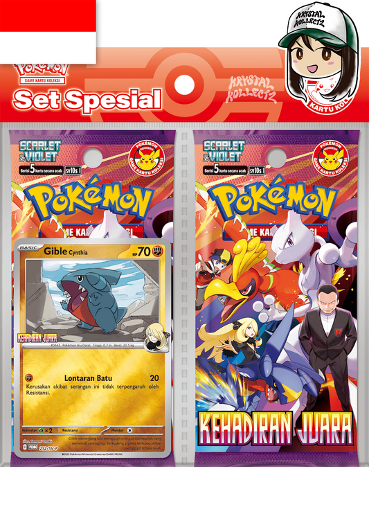 The Glory of Team Rocket Pokemon Indonesian set Destined Rivals Gible Special Set Promo set Spesial Scarlet & Violet KrystalKollectz web store 