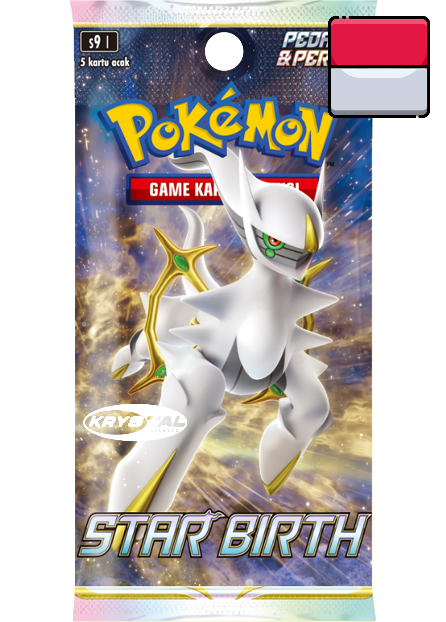 Pokemon Indonesian Booster Box Sword & Shield Indonesia  s9I Pedang Dan Perisai Game Kartu Star Birth KrystalKollectz 
