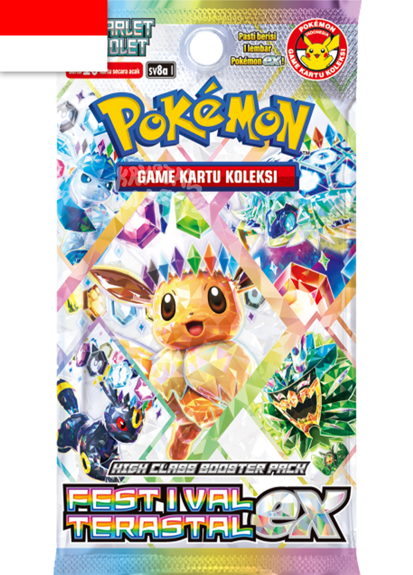 Festival Terastal ex Pokemon Booster Box Indonesia Scarlet & Violet 2025 KrystalKollectz PNG Image sv8a I IDN ID Indonesian 