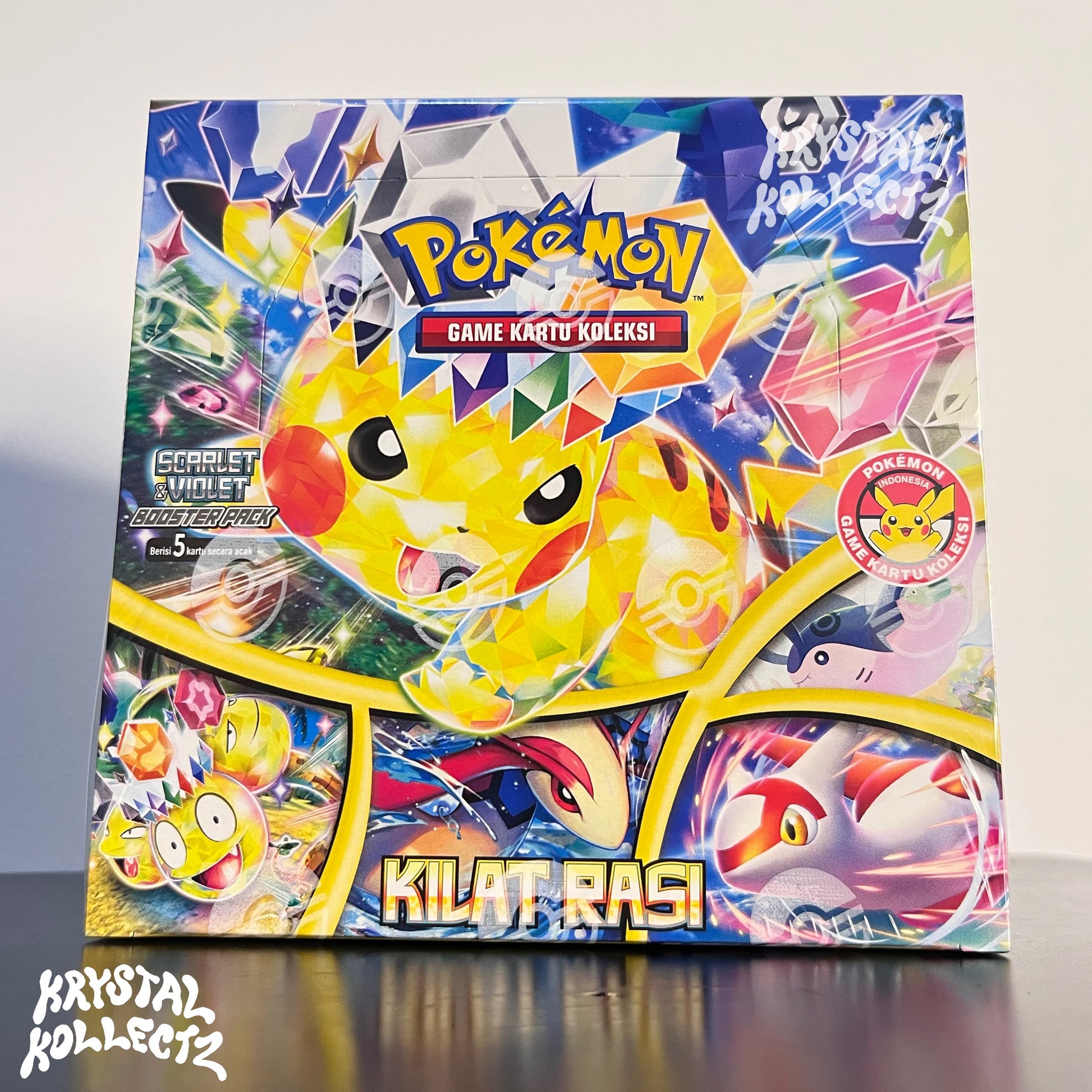 Kilat Rasi / Surging Sparks - Pokemon Booster Box - Indonesian | KrystalKollectz Kilat Rasi / Surging Sparks - Pokemon Booster Box - Indonesian | KrystalKollectz