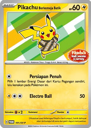 Pikachu - Berkemeja Batik Shirt Promo - Indonesian