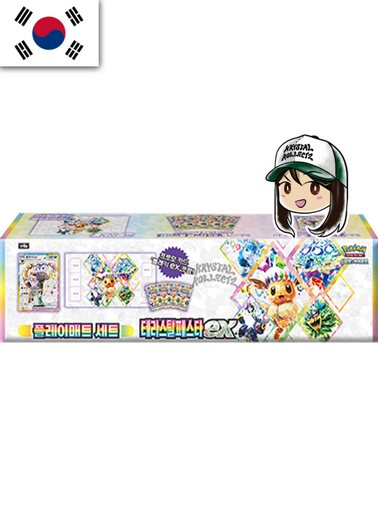 스칼렛&바이올렛 플레이매트 세트 테라스탈 페스타 ex Korean Pokemon Terastal Festical ex KrystalKollectz 2025 Playmat set umbreon ex promo korea south KR Box Collection set 