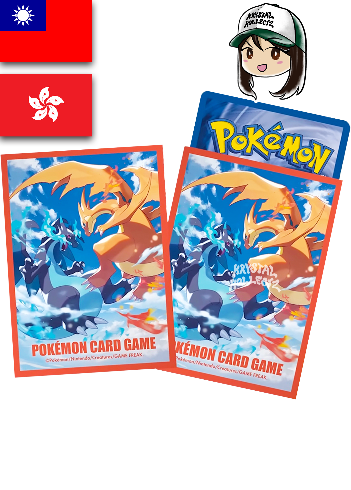 Mega Charizard Y Sleeves Mega Charizard X Sleeves Traditional Chinese Pokemon Taiwan Hong Kong