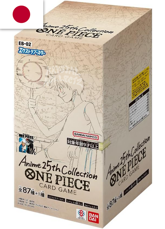 One Piece EB-02 Booster Pack Bandai Namco Anime 25th Collection One Piece Card Game Japanese Packs 2025 KrystalKollectz Bandai Card Games Luffy Booster Box Case authentic real TCG 