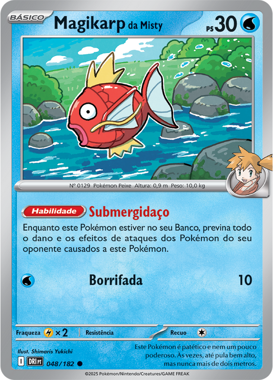 Pokemon Magikarp Da Misty 048/182 KrystalKollectz Destined Rivals Portuguese 