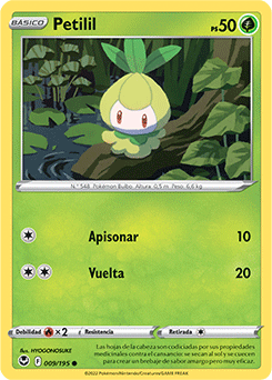 Petilil C Silver Tempest Pokemon Card 009/195 Spanish KrystalKollectz 