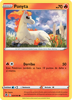Ponyta C Silver Tempest Pokemon Card 030/195 Spanish