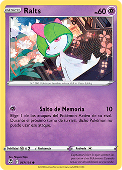 Ralts C Silver Tempest Pokemon Card 067/195 Spanish KrystalKollectz 