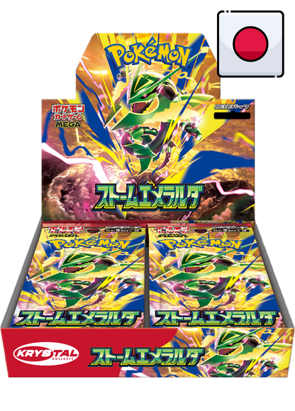 ストームエメラルダ Japanese Storm Emerald Storm Emeralda M6 Pokemon Booster Box Delta Reign Mega Rayquaza Krystalkollectz