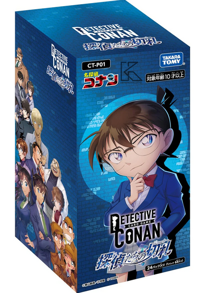 Detective Conan 名探偵コナン TCG Booster Box Takara Tomy 2024 24 Booster Packs 6 Cards Per Pack KrystalKollectz Kaito Kid CT-P01 