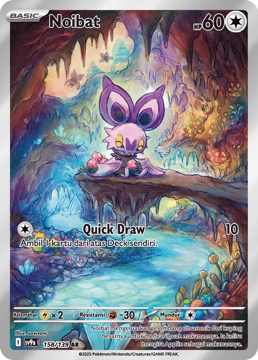Noibat AR - Ties of Fate Pokemon Card - Indonesian