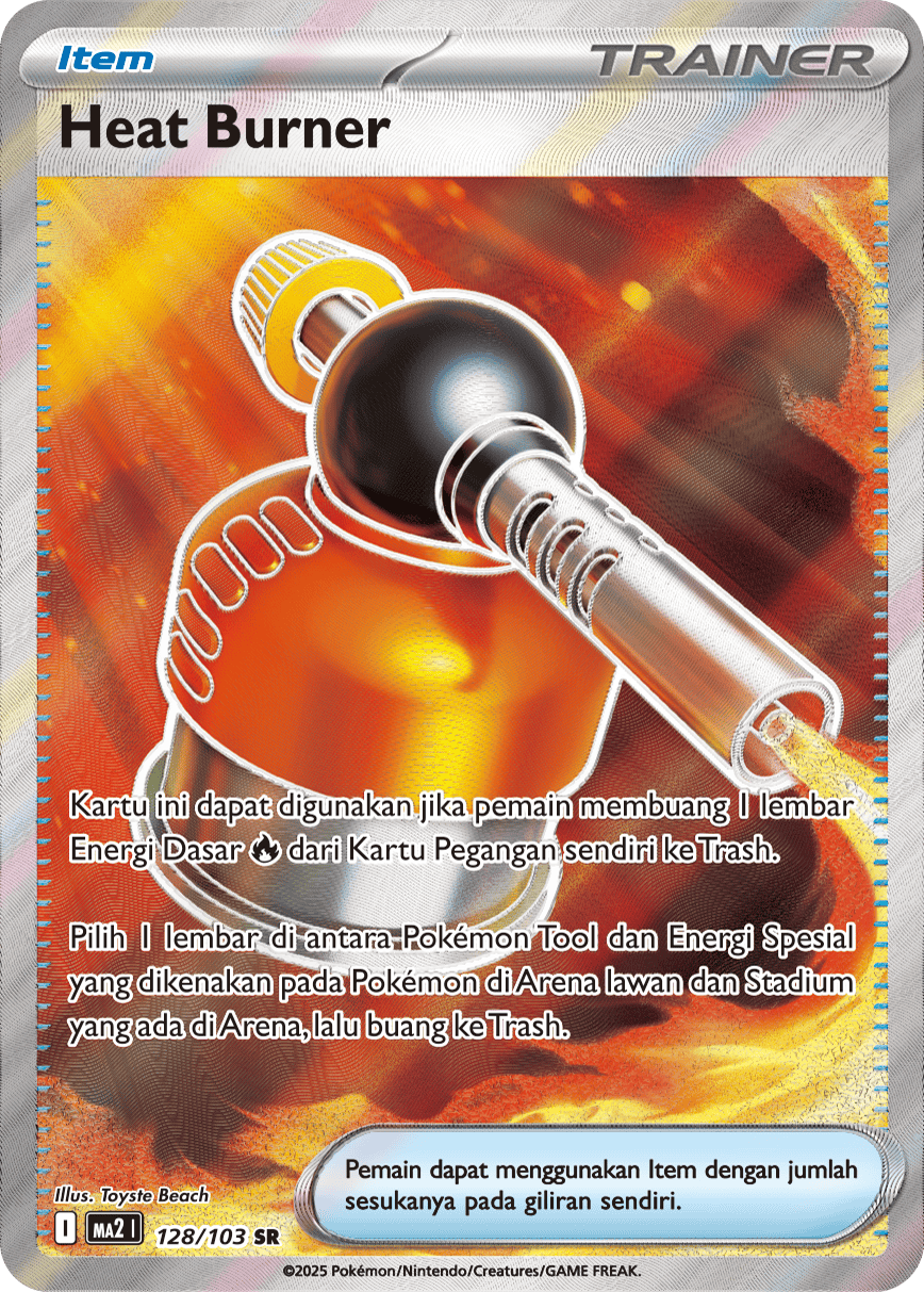 Blowtorch SR - Pokemon Card 128/103 Blue Flames - Indonesian