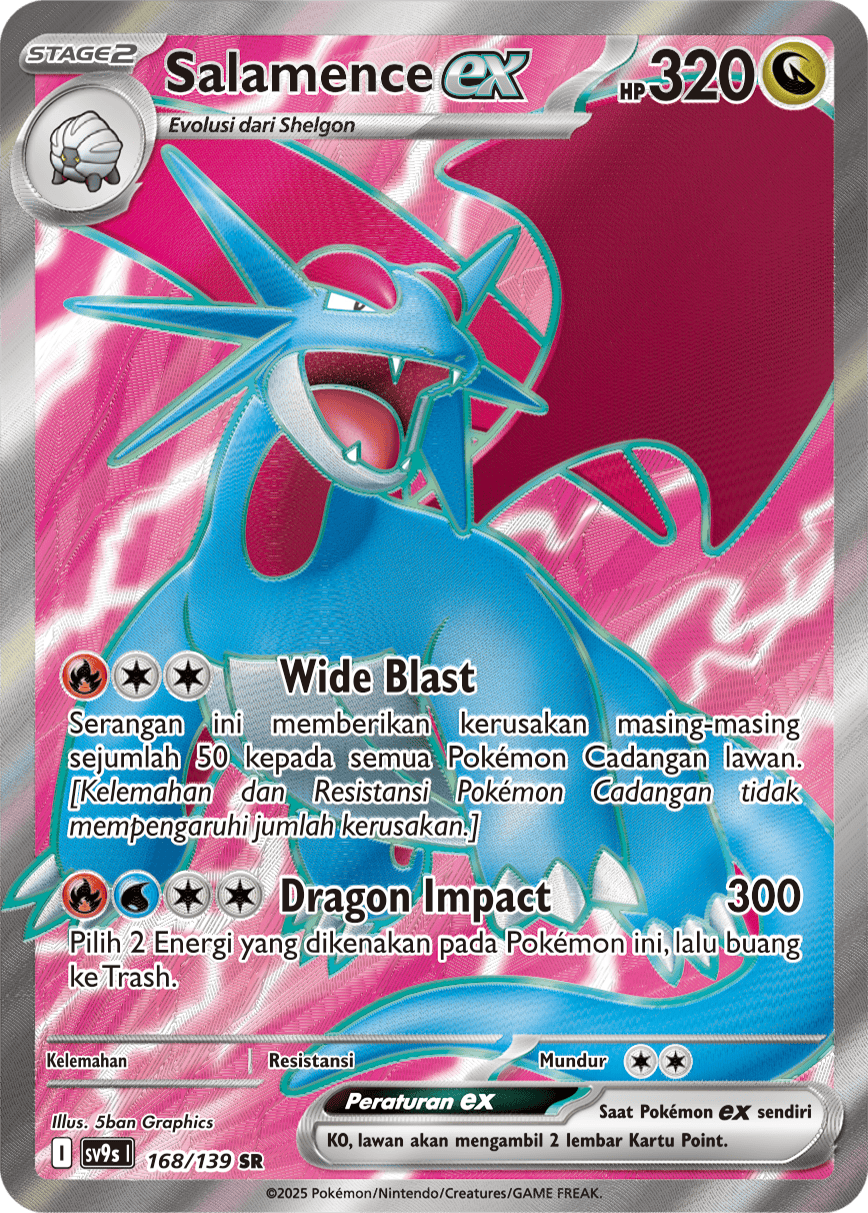 Salamence ex SR Battle Partners / Journey Together Pokemon Card 177/159 ES Spanish KrystalKollectz 2025 5ban 