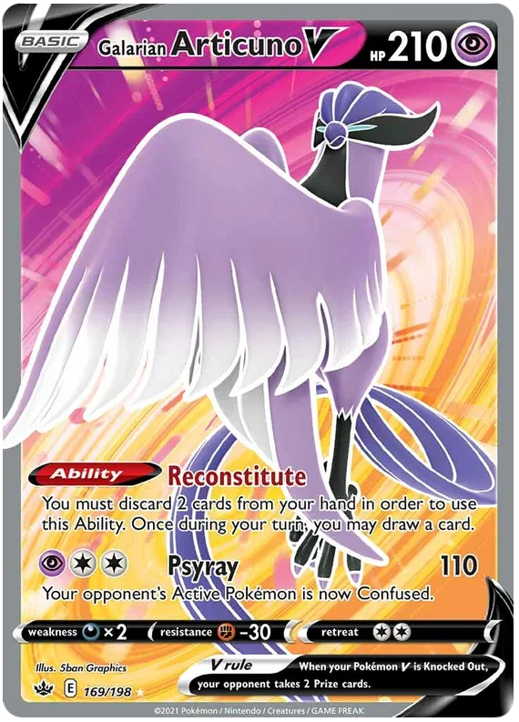 Galarian Articuno V SR - Pokemon Card 073/070 Matchless Fighters - Korean