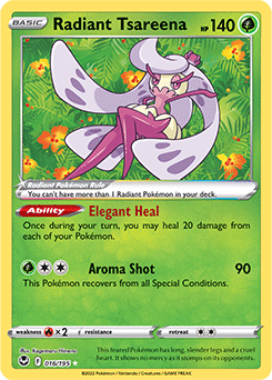 Radiant Tsareena - Pokemon Card 016/195 Silver Tempest - English KrystalKollectz
