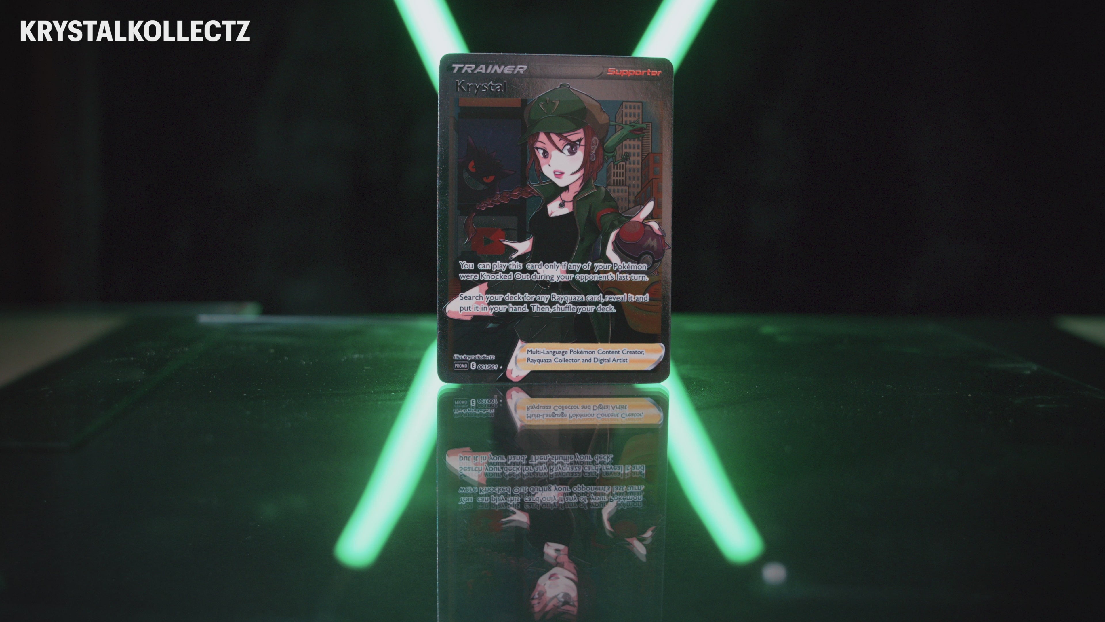 貴重！未開封　ポケモンカード　PoKeMoN trainer video usa KrystalKollectz - Trainer Card - Custom